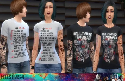 Hollywood Undead Day of the Dead and Everywhere I go T-shirts