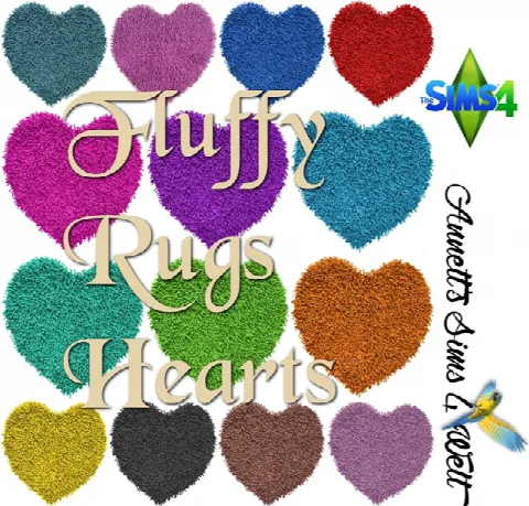 Fluffy Rugs Hearts
