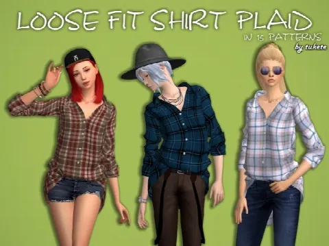 Loose Fit Plaid Shirt