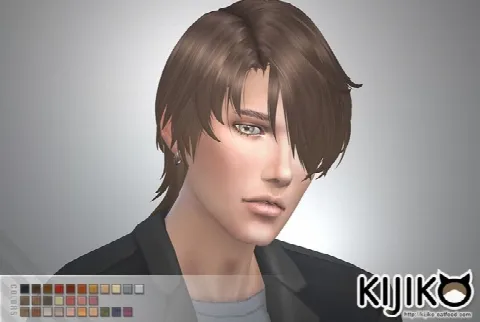 Gloomy Bangs hair for male