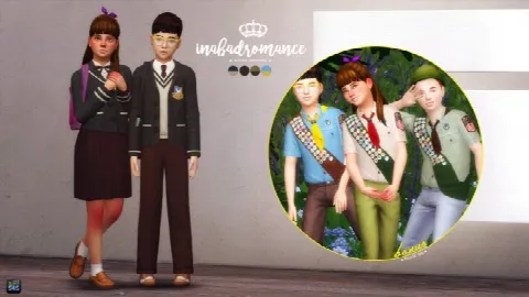 School Uniform + Scouts Top
