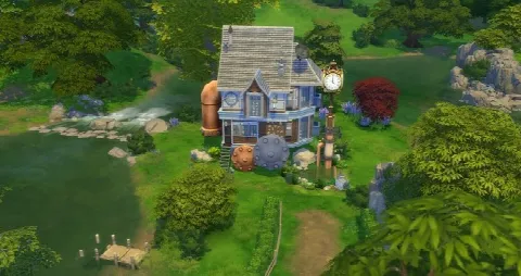 Steampunk house by Studiosimscreation, Sims 4 residential lots CC – image 2