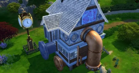 Steampunk house by Studiosimscreation, Sims 4 residential lots CC – image 3