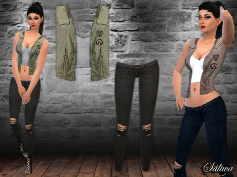 Military Vest Outfit
