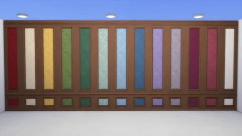 Simple Paneling with Crown and Baseboard Moulding by TheJim07, Sims 4 walls & floors CC – image 3