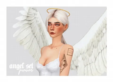 Angel wings + halo