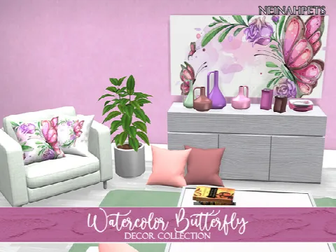 Watercolor Butterfly Decor Collection