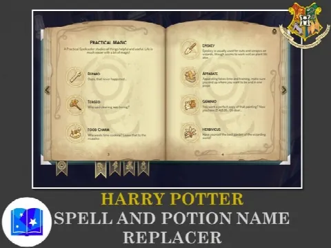 Harry Potter Spell and Potion Name Replacer