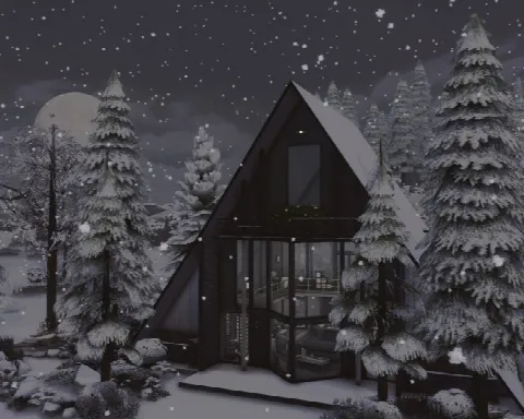 Dark modern A-Frame home