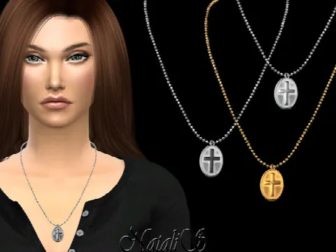 Cross medallion necklace