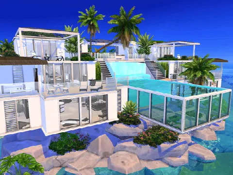 Sea View Villa by Sarina_Sims, Sims 4 residential lots CC – image 3
