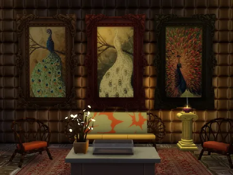 Peacock art canvas and more walls and floors