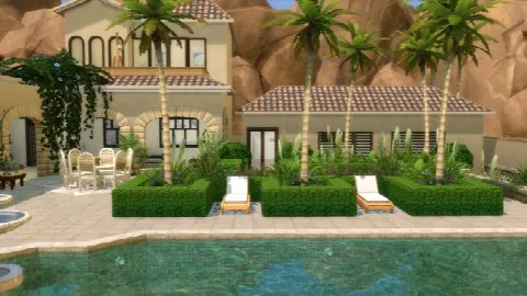 Oasi Palm Rehab Facility by Emyclarinet, Sims 4 residential lots CC – image 4