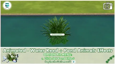 Animated Water Reed + Pond Animals Effects by Bakie, Sims 4 walls & floors CC – image 3