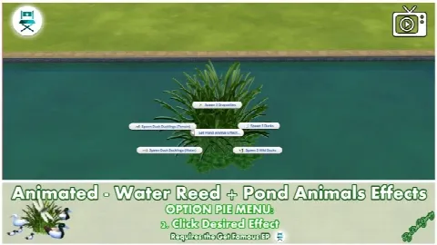 Animated Water Reed + Pond Animals Effects by Bakie, Sims 4 walls & floors CC – image 4
