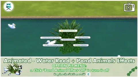 Animated Water Reed + Pond Animals Effects by Bakie, Sims 4 walls & floors CC – image 5