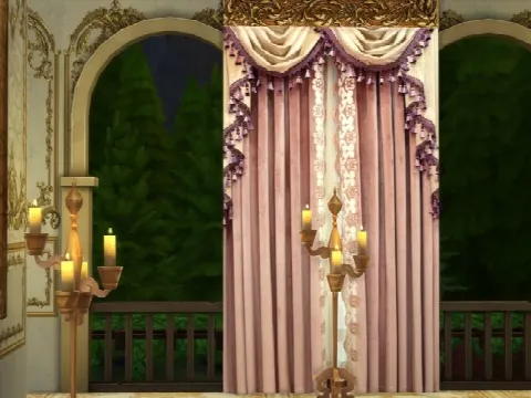 Set N*4 Of Elegant Curtains by Annaquinnstories, Sims 4 decor CC – image 3