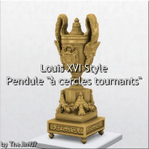 Louis XVI Style Pendule a Cercles Tournants