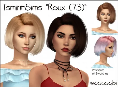 TsminhSims Roux Hair 73 retextures