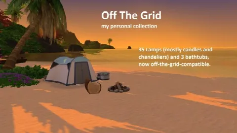 Off the grid collection of lamps, candles and chandeliers