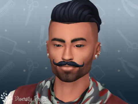 Mustache and 3days stubble
