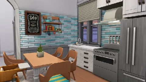 SINGLE MOM W/ 4 KIDS APARTMENT by Avelineyt, Sims 4 residential lots CC – image 2