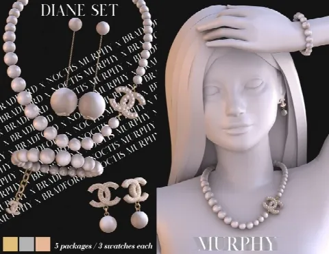 Diane Set: necklace, bracelet & earrings