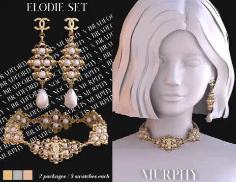 Elodie Set: earrings and choker