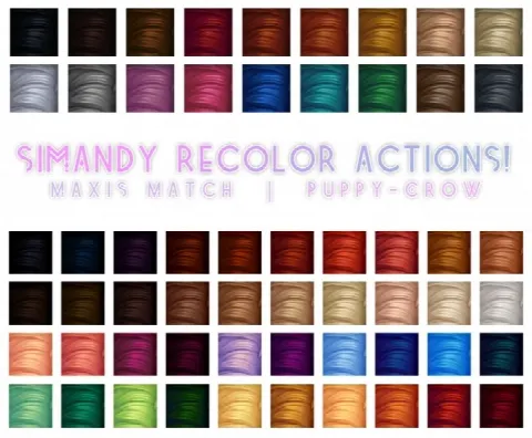 Hair recolor actions