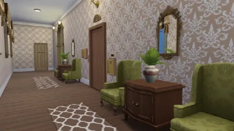 Dorm Hall Drake Renovation by xmathyx, Sims 4 residential lots CC – image 2