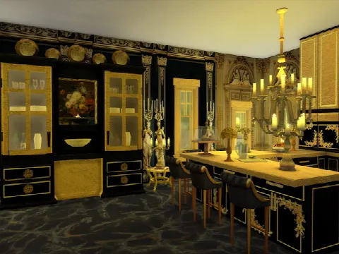 Black & Golden Kitchen