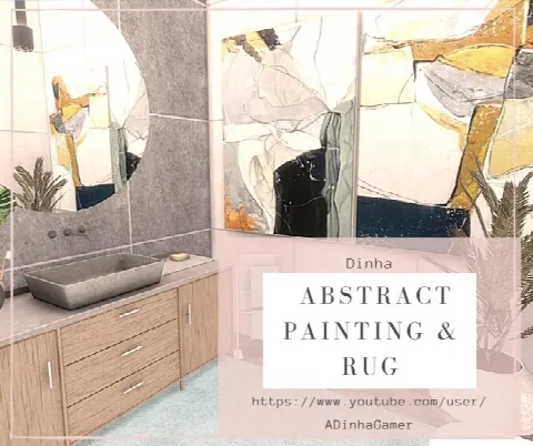 Abstract Painting & Rug