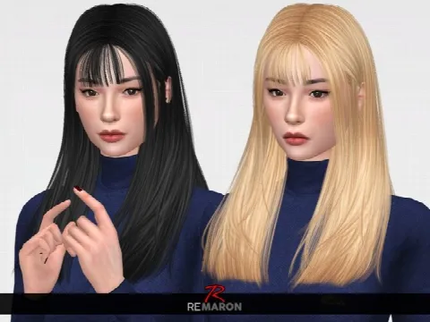 Kiana Hair Retexture by remaron, Sims 4 hair CC – image 2
