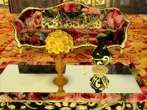 Golden/Black Living-Room Set