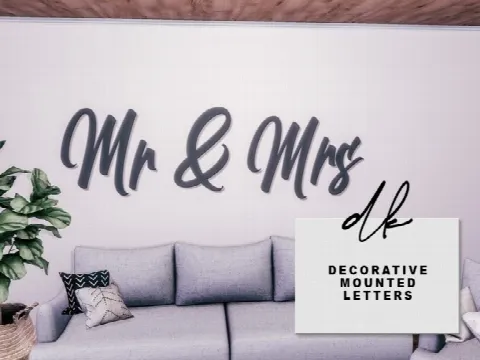 Decorative Mounted Letters