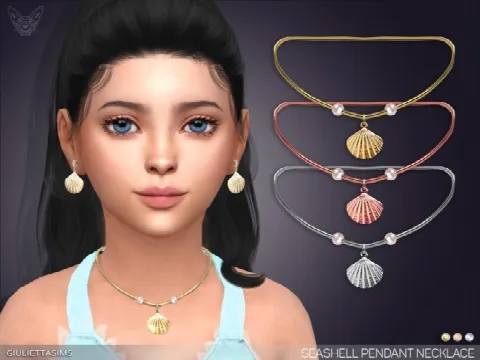 Seashell Pendant Necklace For Kids