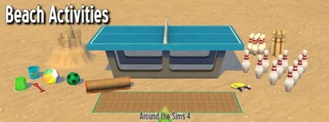 Beach activities set