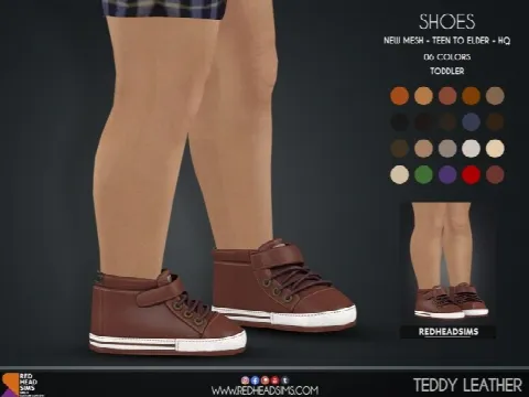 TEDDY LEATHER SHOES KIDS + TODDLER