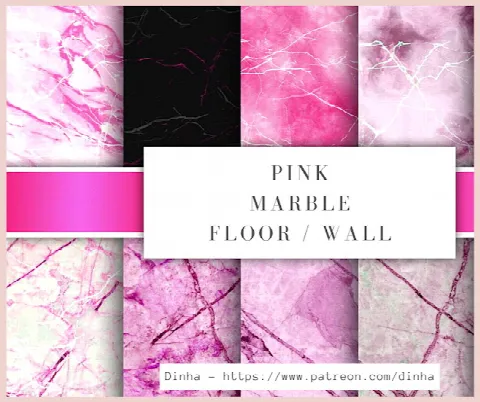 Matching Pink Marble: Floor & Wall