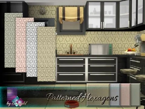Patterned Hexagons walls