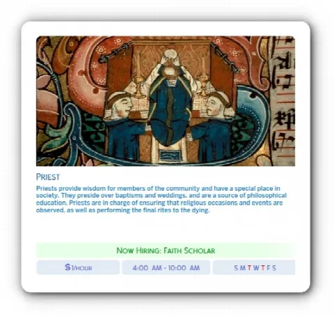 Priest Career mod