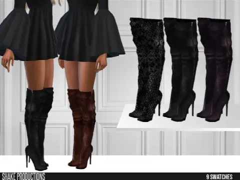 488 Leather High Heel Boots