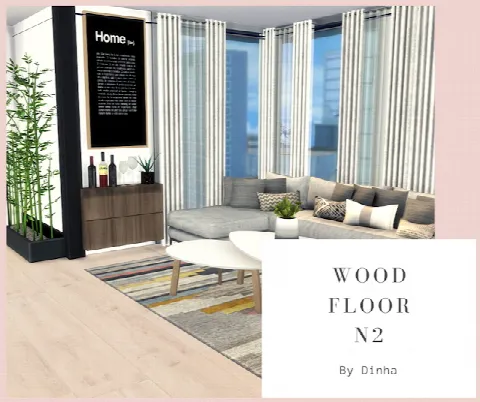 Wood Floor N2 by Dinha Gamer, Sims 4 walls & floors CC – image 2
