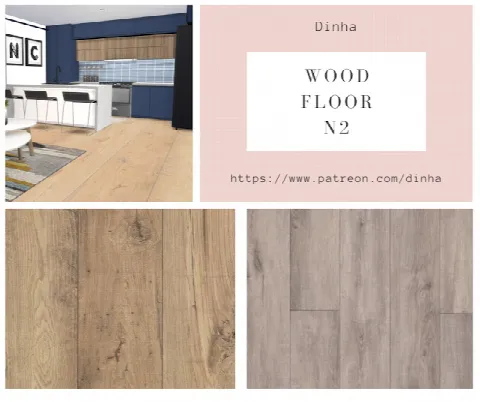 Wood Floor N2 by Dinha Gamer, Sims 4 walls & floors CC – image 4