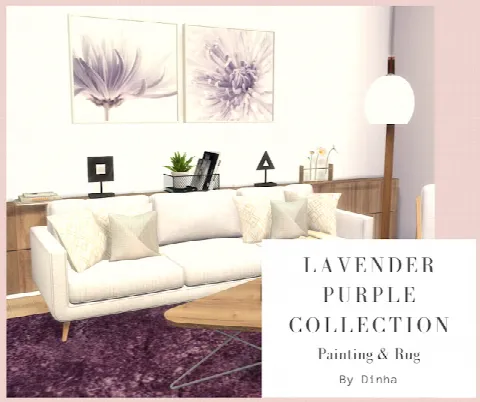 Lavender Purple Collection: Painting & Rug