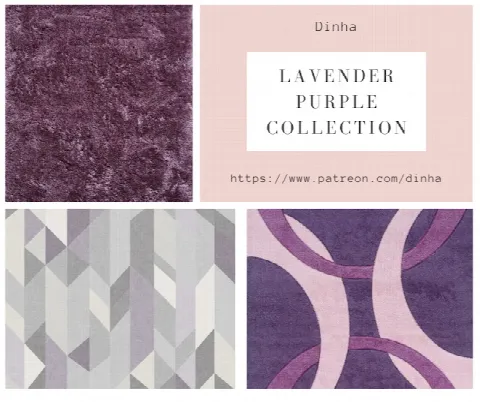 Lavender Purple Collection: Painting & Rug by Dinha Gamer, Sims 4 decor CC – image 3