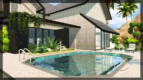 Modern Family House by Cross Design, Sims 4 residential lots CC – image 2