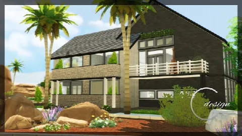 Modern Family House by Cross Design, Sims 4 residential lots CC – image 4