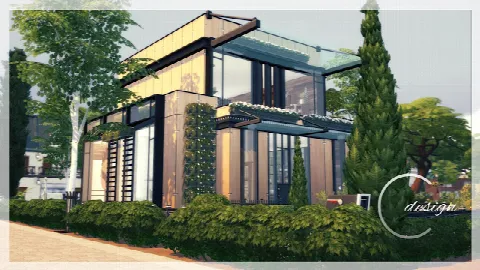 Eco Townhouse by Cross Design, Sims 4 residential lots CC – image 3