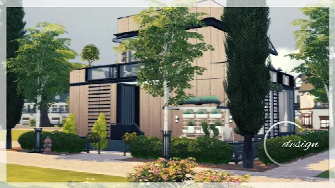 Eco Townhouse by Cross Design, Sims 4 residential lots CC – image 4
